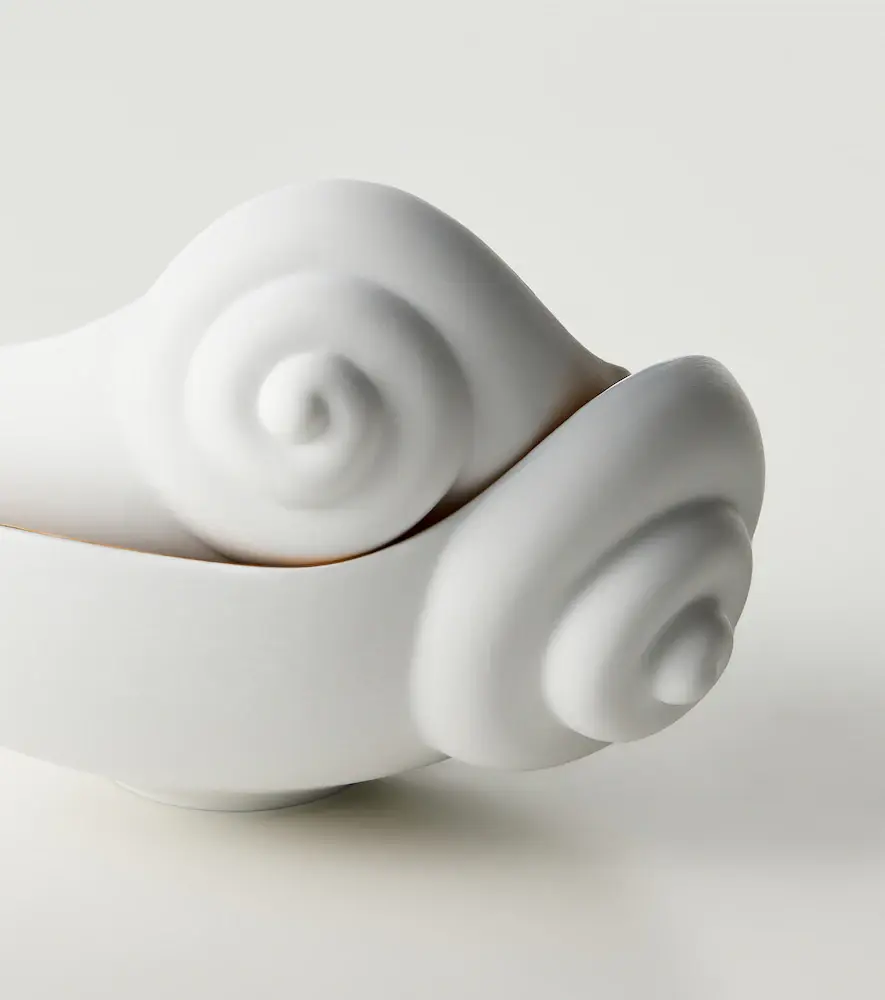 L'Objet x Jessica McCormack Shell porcelain and 24kt gold bowl | Thumbnail 2