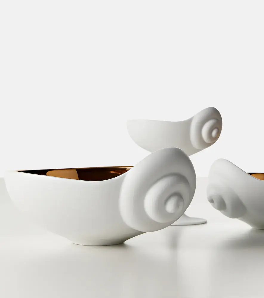 L'Objet x Jessica McCormack Shell porcelain and 24kt gold bowl | Thumbnail 4