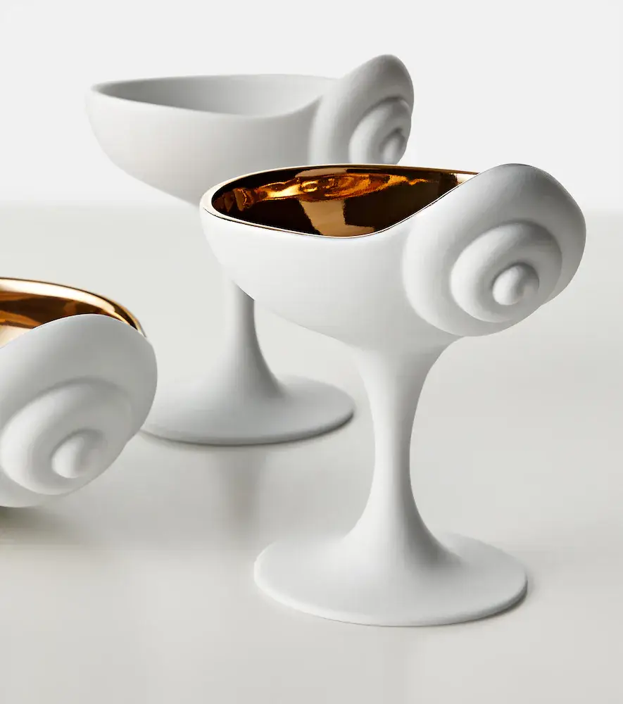 L'Objet x Jessica McCormack Shell porcelain and 24kt gold bowl | Thumbnail 3