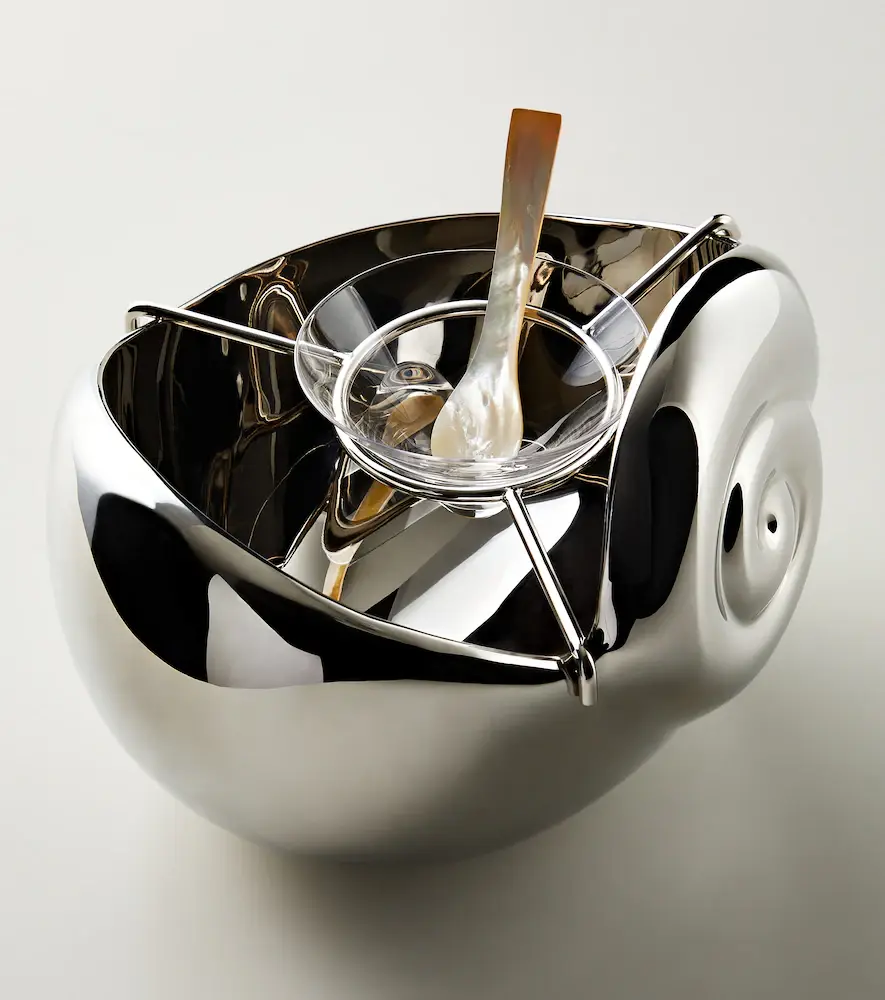 L'Objet x Jessica McCormack stainless steel caviar dish and spoon set | Thumbnail 3