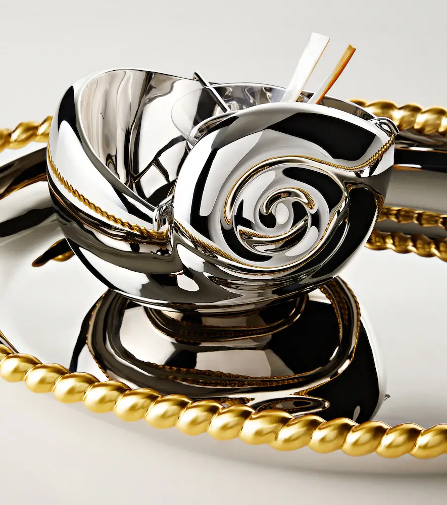 L'Objet x Jessica McCormack stainless steel caviar dish and spoon set | Thumbnail 4