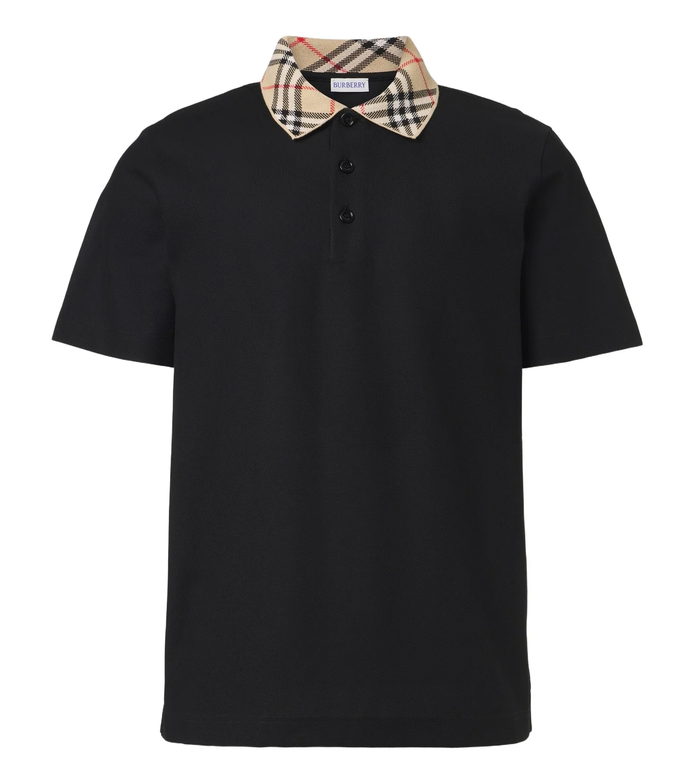 Burberry Check cotton piqué polo shirt