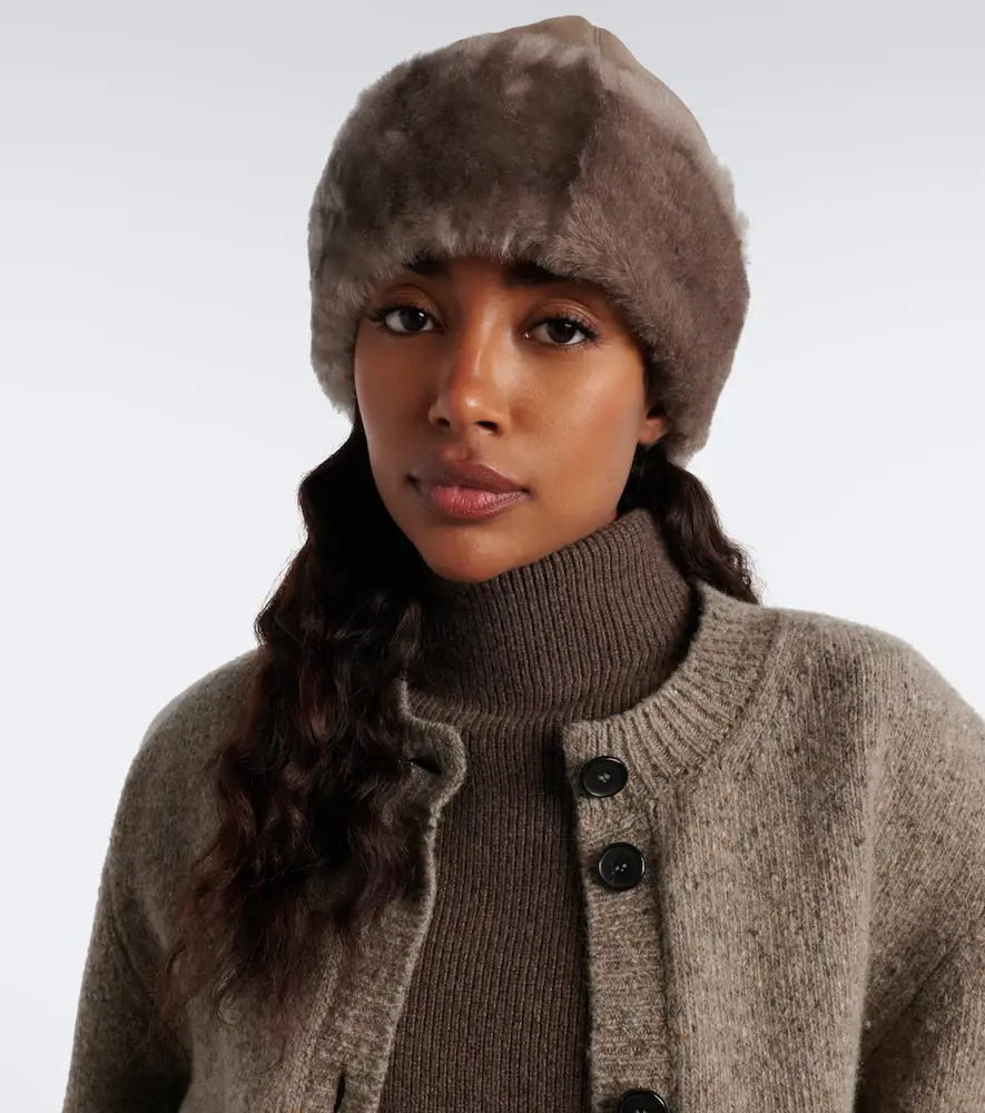 Nour Hammour Toki suede and shearling hat | Thumbnail 5 Nour Hammour Toki suede and shearling hat | Thumbnail 5