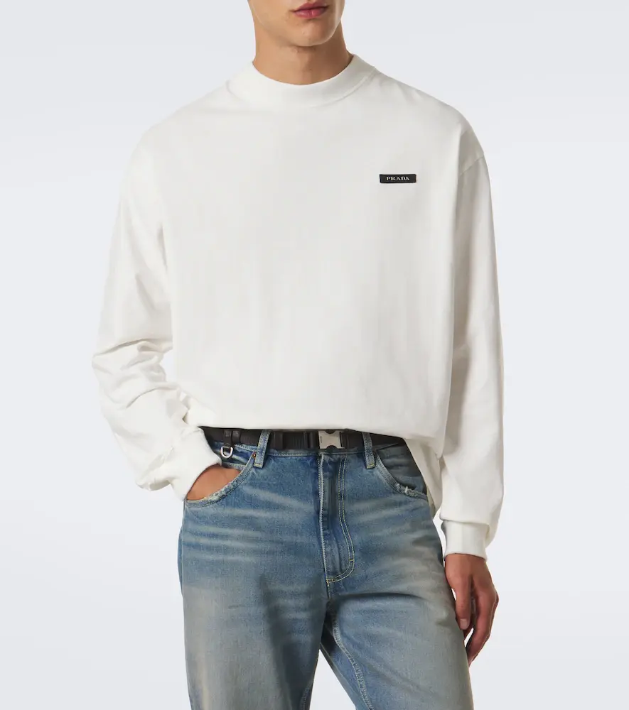 Prada Cotton jersey T-shirt | Thumbnail 4 Prada Cotton jersey T-shirt | Thumbnail 4