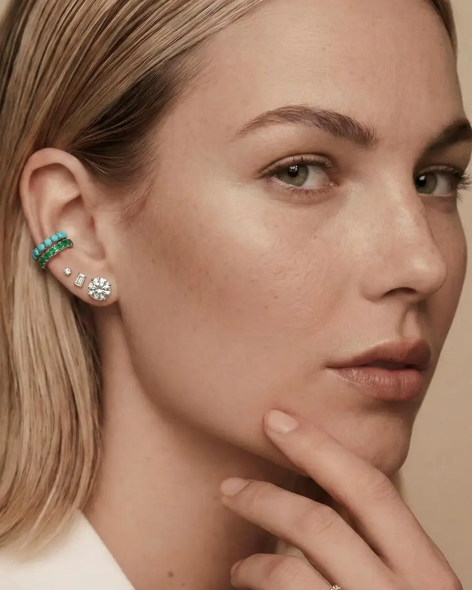 Wish Fine Jewelry 0.54ct Emerald 18K Gold Ear Cuff | Thumbnail 3 Wish Fine Jewelry 0.54ct Emerald 18K Gold Ear Cuff | Thumbnail 3
