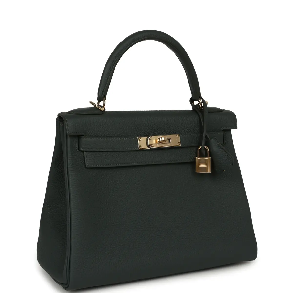 HERMÈS Hermes Kelly Retourne 28 Vert Mangrove Togo Permabrass Hardware | Thumbnail 2