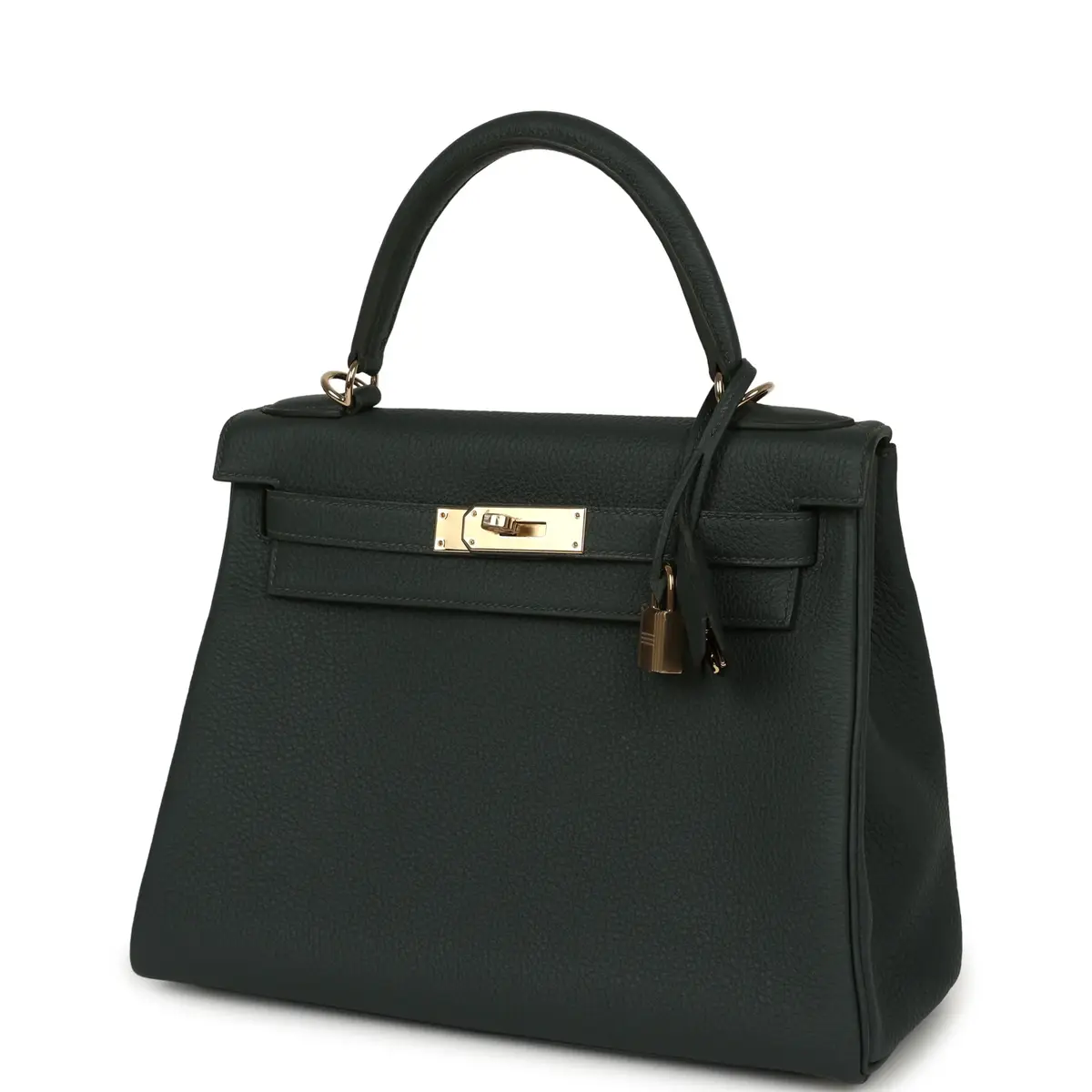 HERMÈS Hermes Kelly Retourne 28 Vert Mangrove Togo Permabrass Hardware | Thumbnail 5