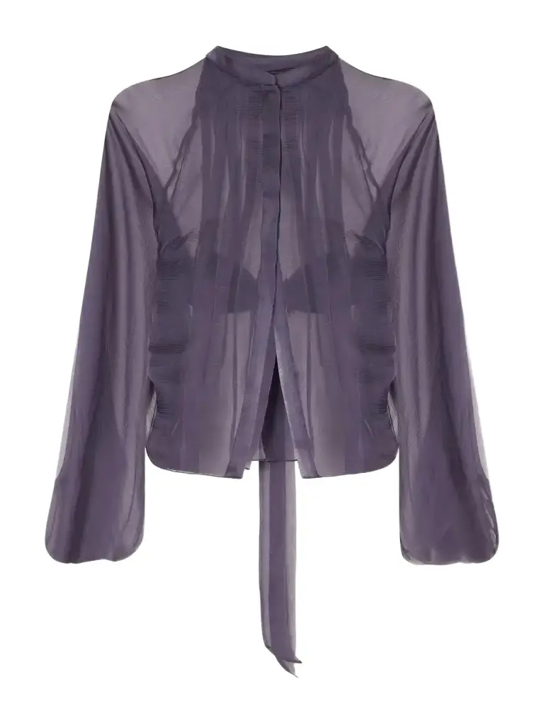 Pauline Dujancourt Alyona Cut-out Silk Blouse