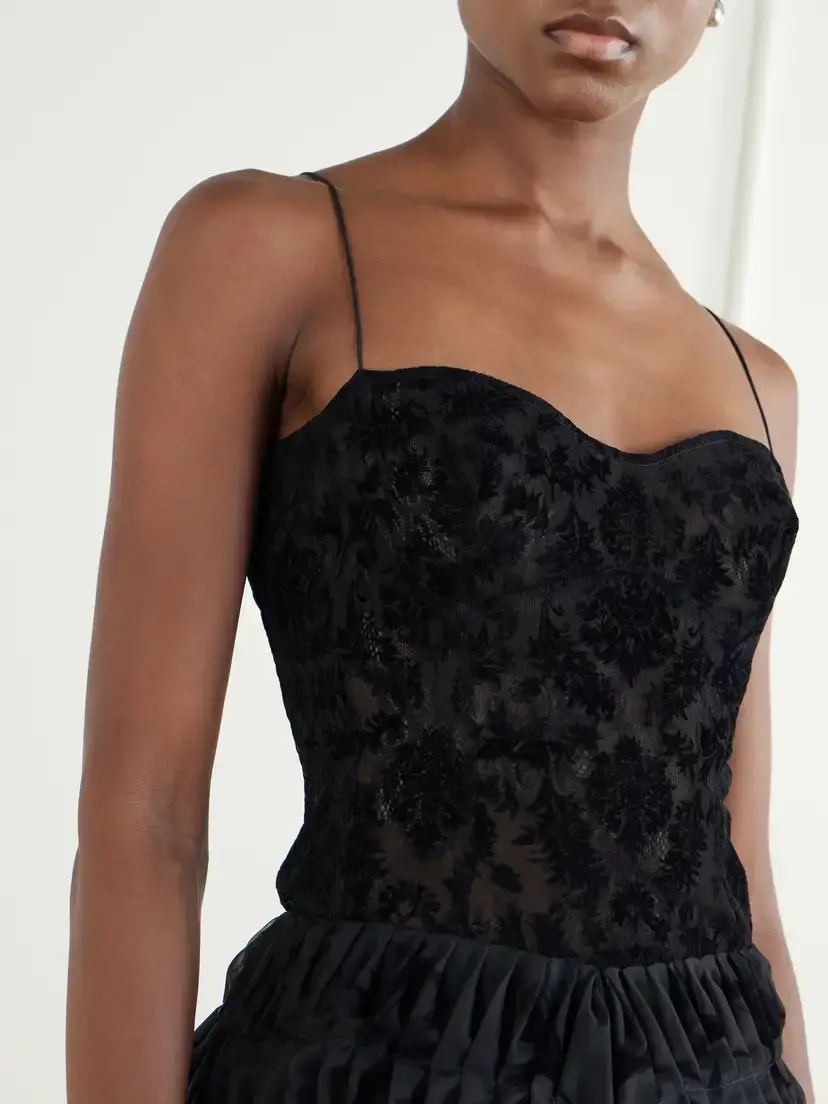 Pauline Dujancourt Liqaa Velvet-lace Bodysuit | Thumbnail 4 Pauline Dujancourt Liqaa Velvet-lace Bodysuit | Thumbnail 4