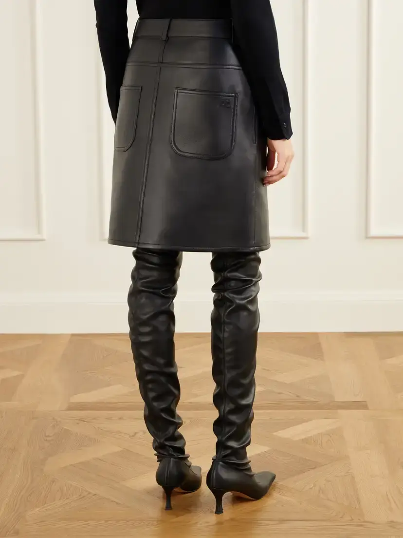 Courrèges Leather Knee-length Skirt | Thumbnail 4 Courrèges Leather Knee-length Skirt | Thumbnail 4