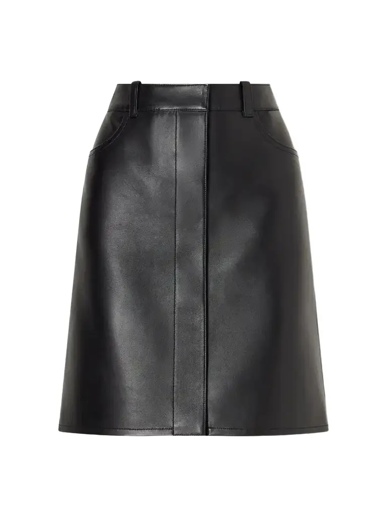 Leather Knee-length Skirt Leather Knee-length Skirt