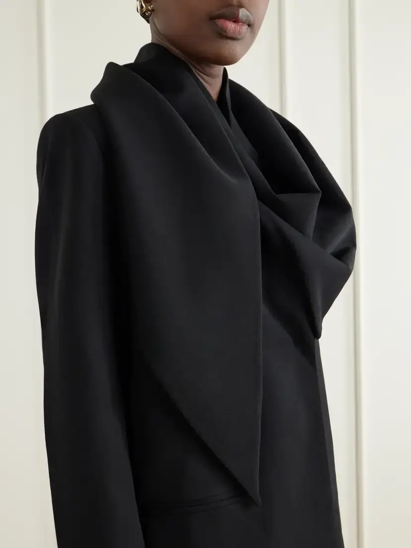 Sea Remi Scarf-detailed Wool-blend Crepe Blazer | Thumbnail 5