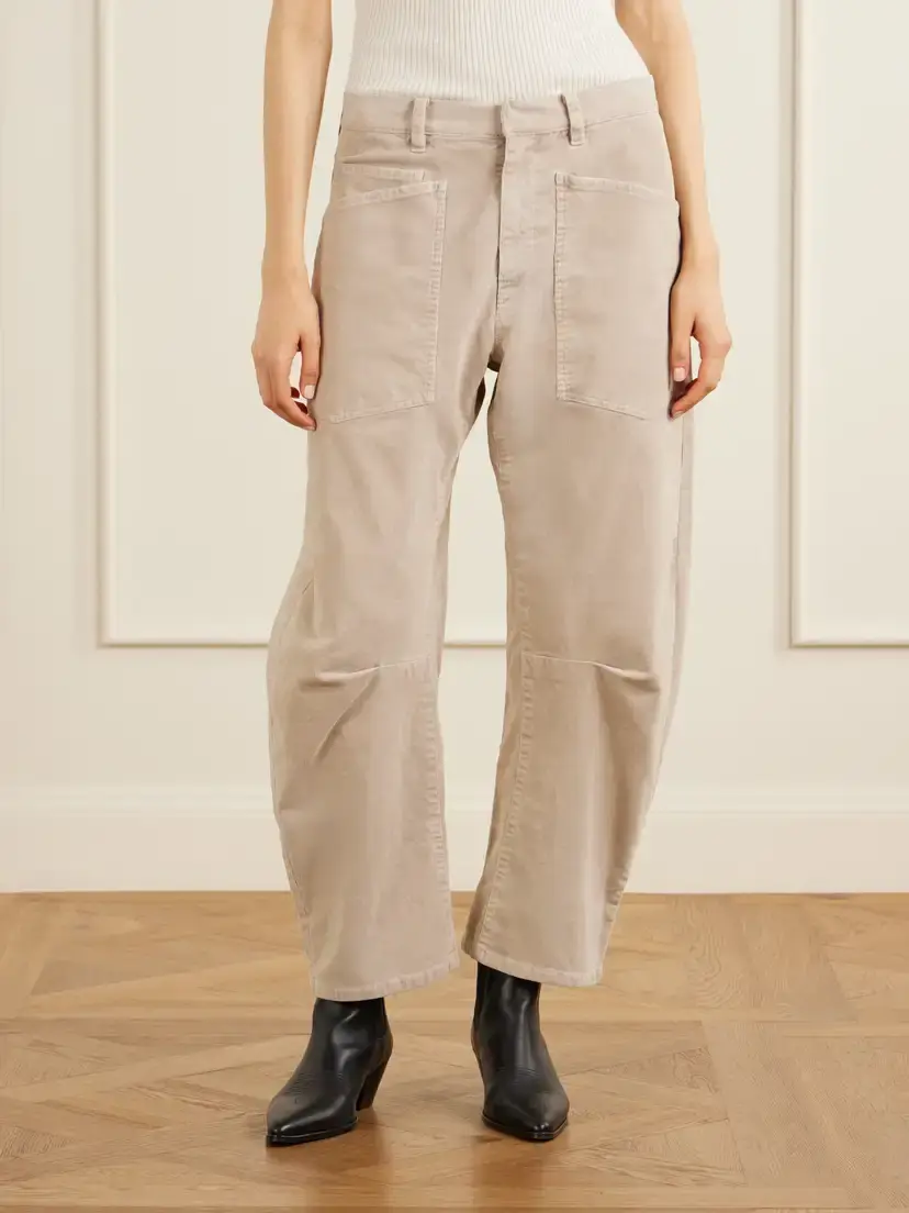 Nili Lotan Shon Cotton-blend Twill Barrel-leg Pants | Thumbnail 3 Nili Lotan Shon Cotton-blend Twill Barrel-leg Pants | Thumbnail 3