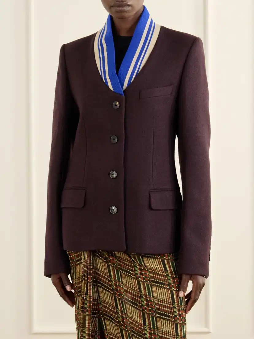 Dries Van Noten Striped Wool-blend Jacket | Thumbnail 3 Dries Van Noten Striped Wool-blend Jacket | Thumbnail 3