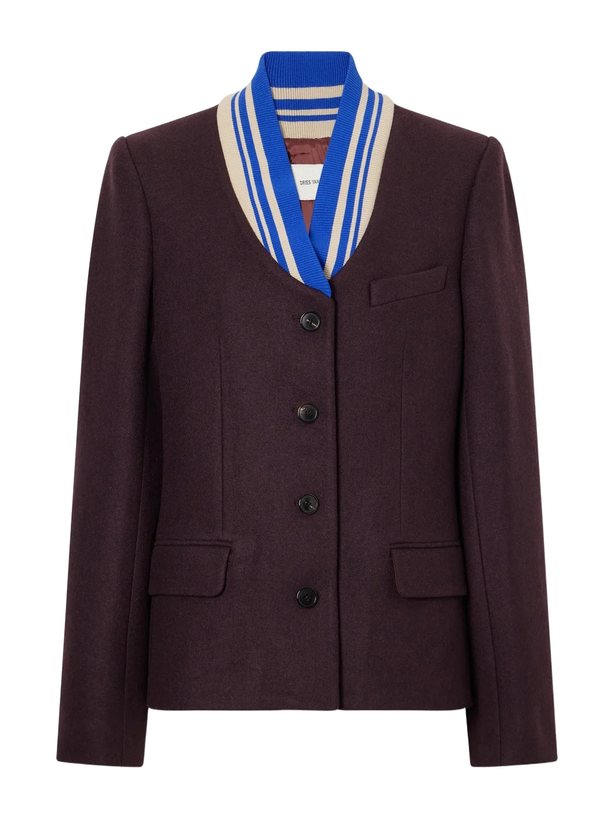 Striped Wool-blend Jacket Striped Wool-blend Jacket