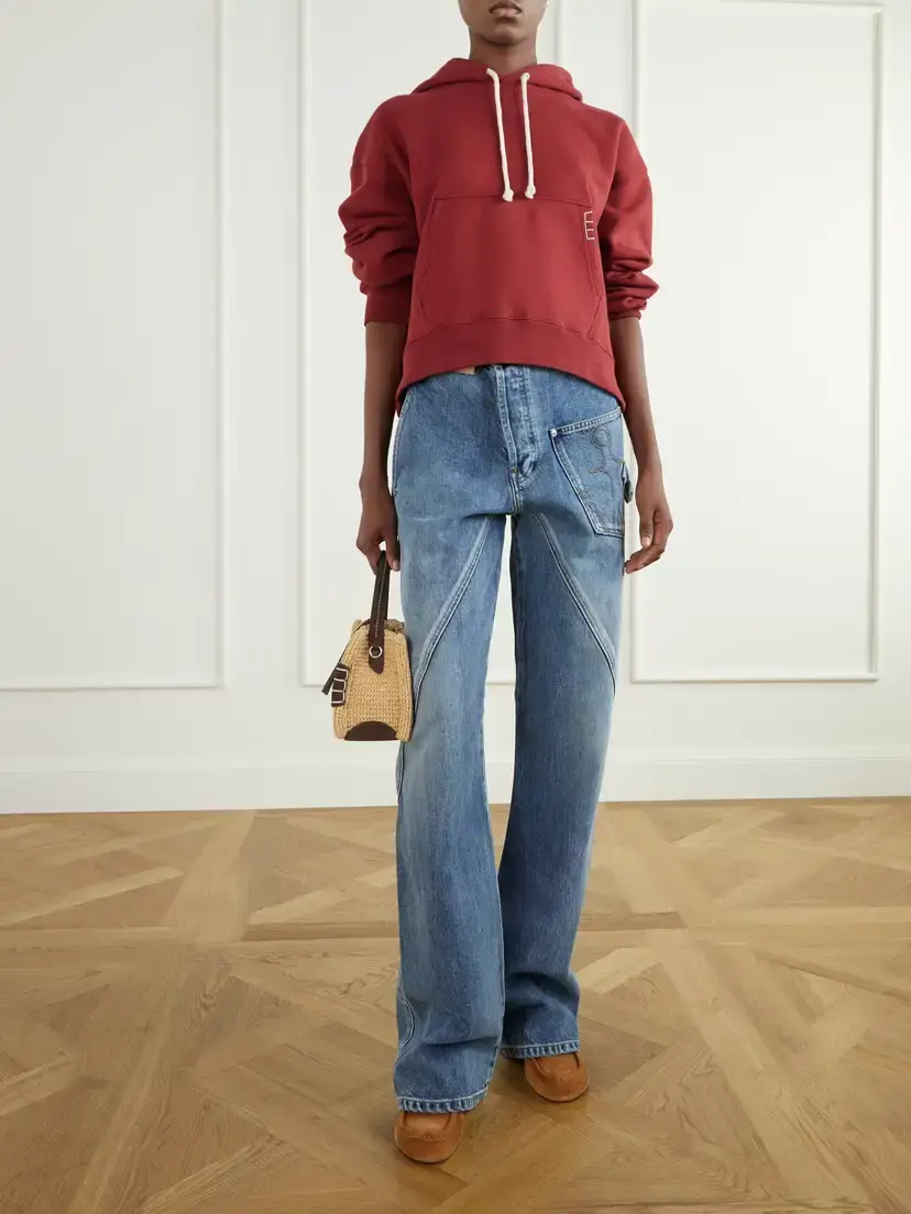 JW Anderson Leather-trimmed Suede Mules | Thumbnail 4 JW Anderson Leather-trimmed Suede Mules | Thumbnail 4