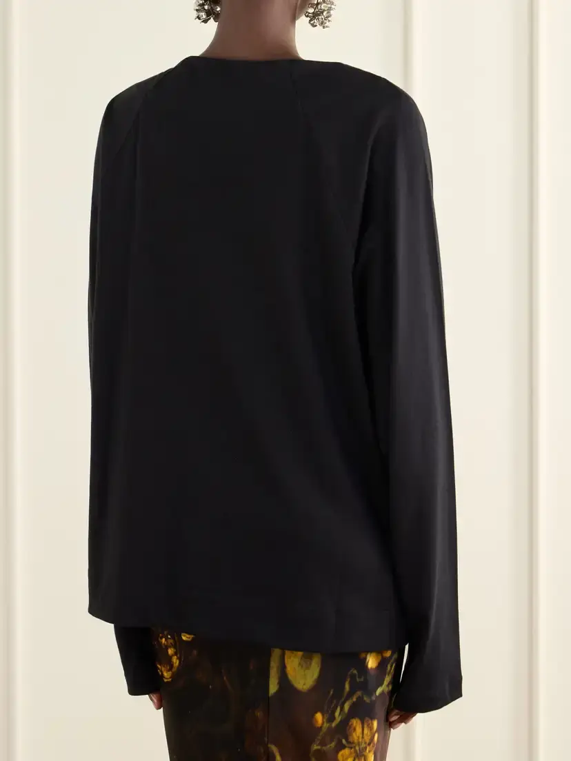 Dries Van Noten Gathered Cotton-jersey T-shirt | Thumbnail 3 Dries Van Noten Gathered Cotton-jersey T-shirt | Thumbnail 3