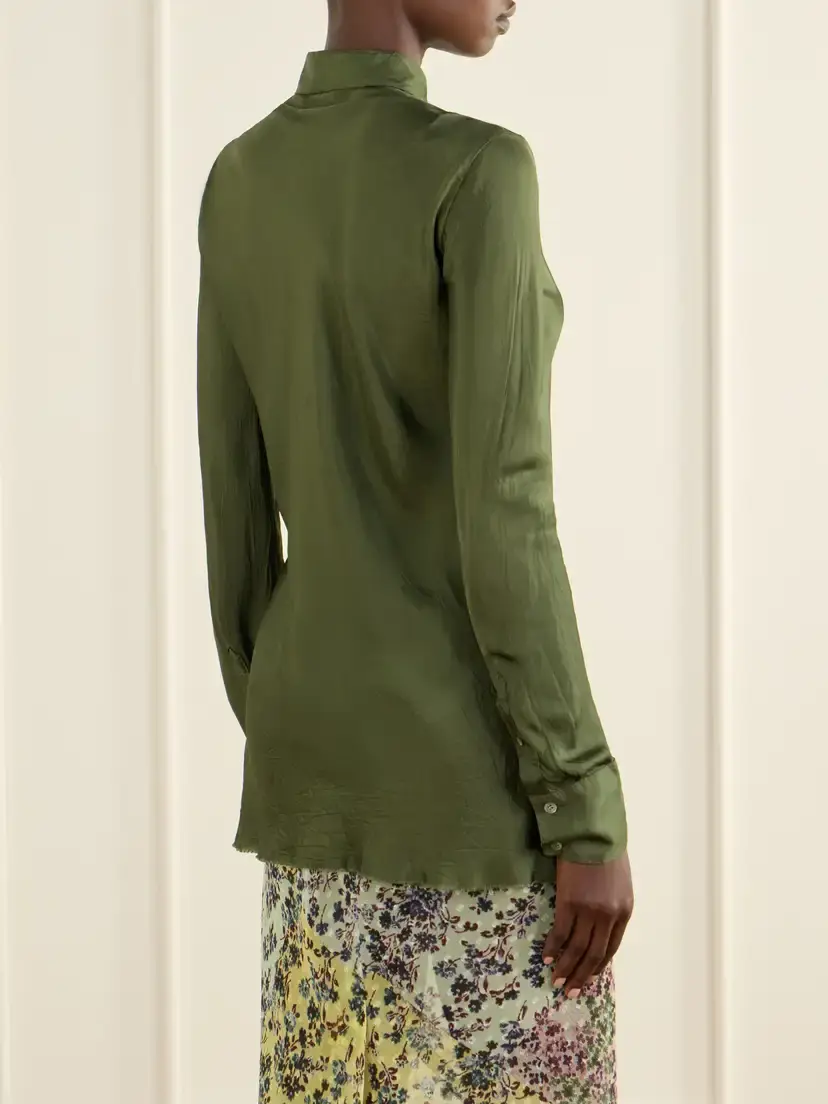 Dries Van Noten Crinkled Satin Shirt | Thumbnail 4 Dries Van Noten Crinkled Satin Shirt | Thumbnail 4