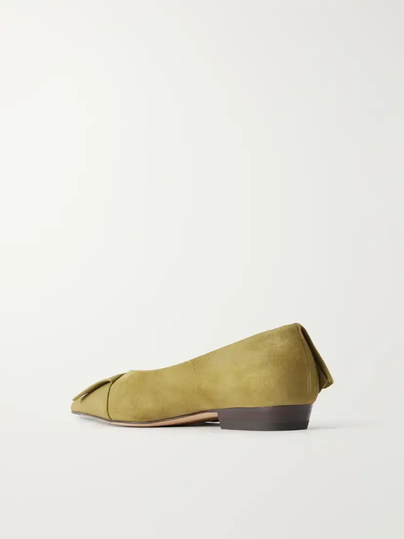 JW Anderson Ruffled Nubuck-trimmed Suede Ballet Flats | Thumbnail 3 JW Anderson Ruffled Nubuck-trimmed Suede Ballet Flats | Thumbnail 3