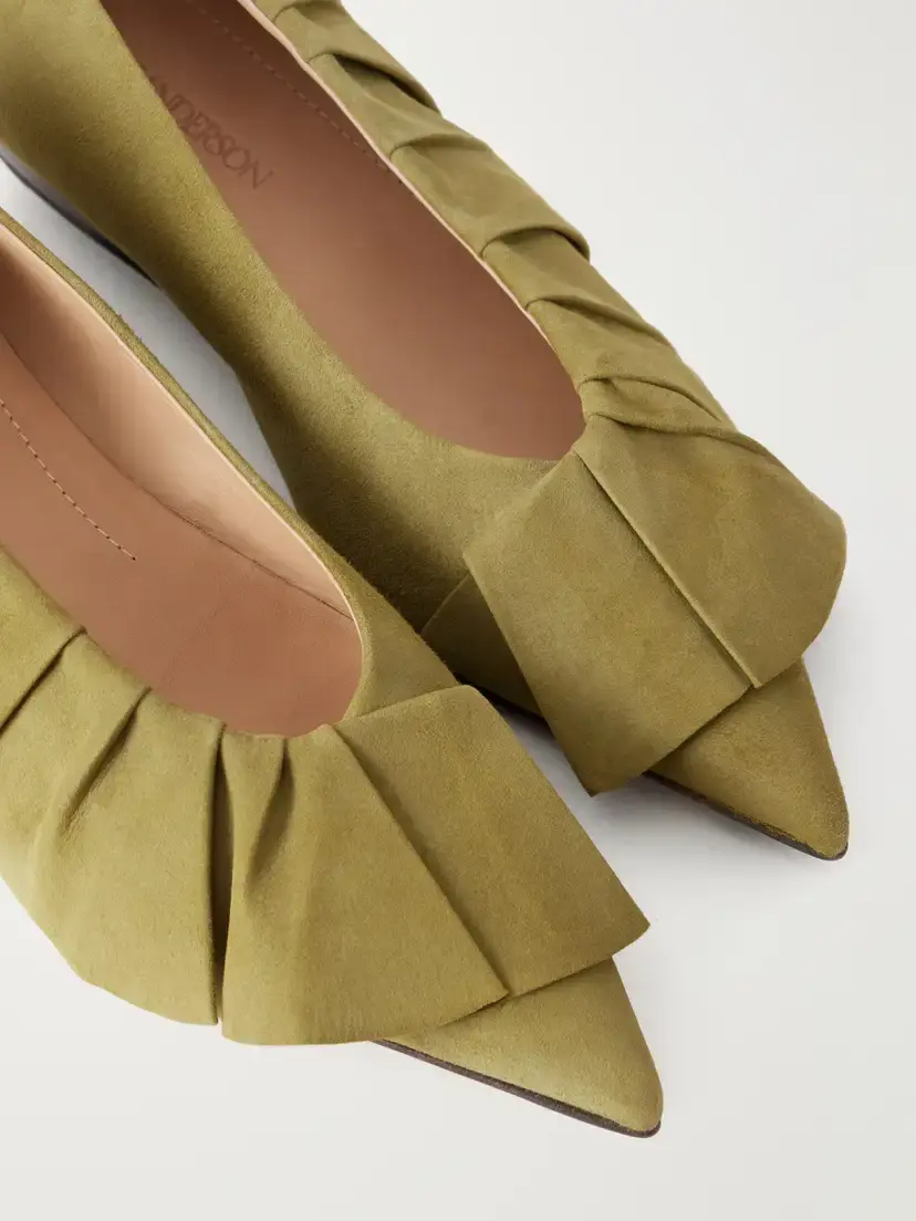 JW Anderson Ruffled Nubuck-trimmed Suede Ballet Flats | Thumbnail 5 JW Anderson Ruffled Nubuck-trimmed Suede Ballet Flats | Thumbnail 5