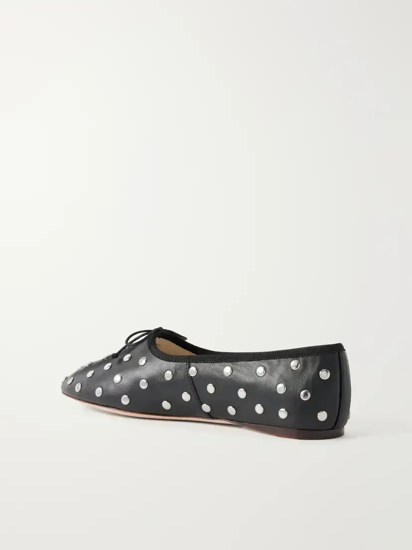 Loeffler Randall Landon Bow-detailed Studded Leather Ballet Flats | Thumbnail 3 Loeffler Randall Landon Bow-detailed Studded Leather Ballet Flats | Thumbnail 3