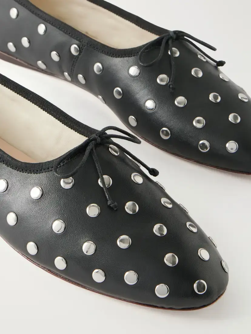 Loeffler Randall Landon Bow-detailed Studded Leather Ballet Flats | Thumbnail 5 Loeffler Randall Landon Bow-detailed Studded Leather Ballet Flats | Thumbnail 5