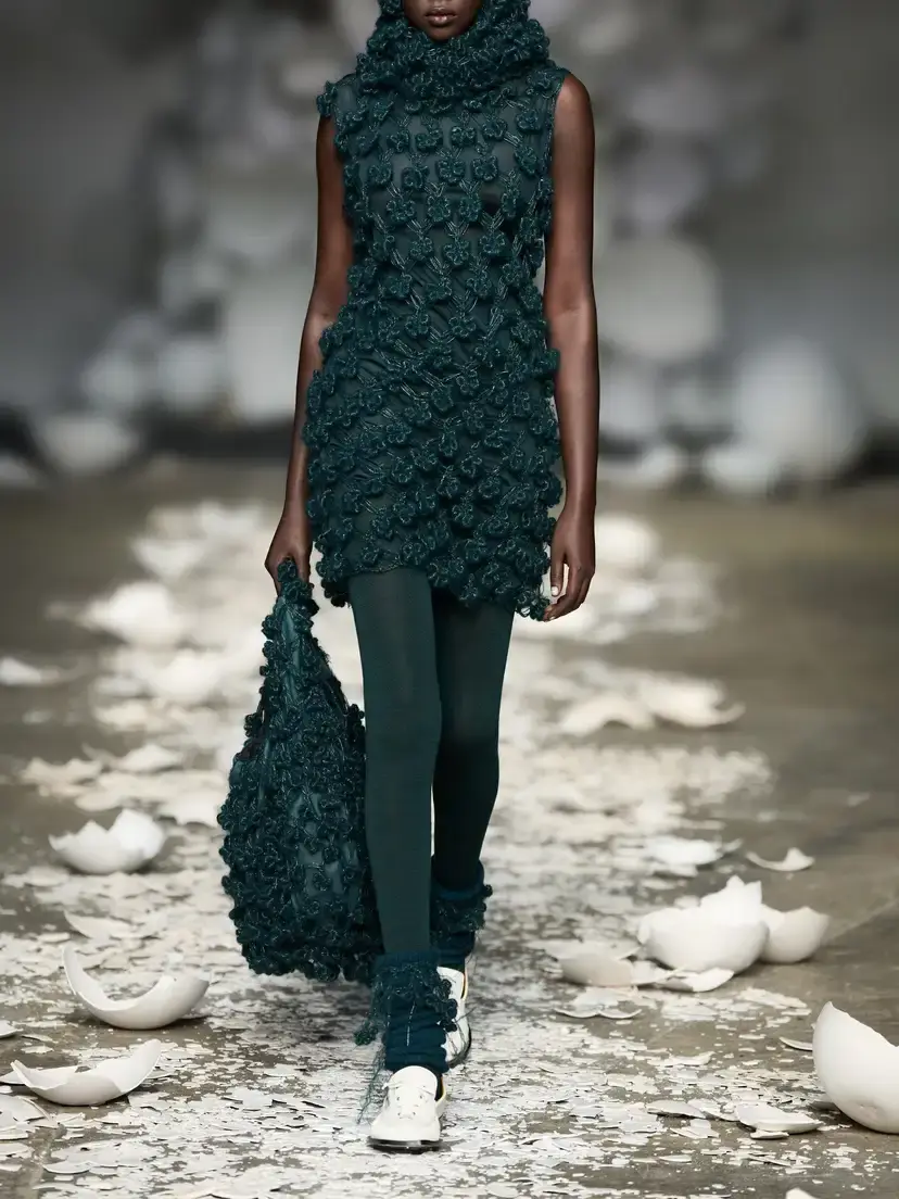 Pauline Dujancourt Amber Layered Floral-appliquéd Crochet-knit And Organza Mini Dress | Thumbnail 5 Pauline Dujancourt Amber Layered Floral-appliquéd Crochet-knit And Organza Mini Dress | Thumbnail 5