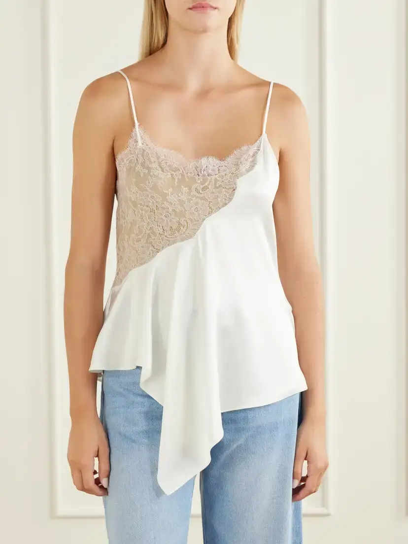 Stella McCartney Lace-trimmed Satin Cami | Thumbnail 3 Stella McCartney Lace-trimmed Satin Cami | Thumbnail 3