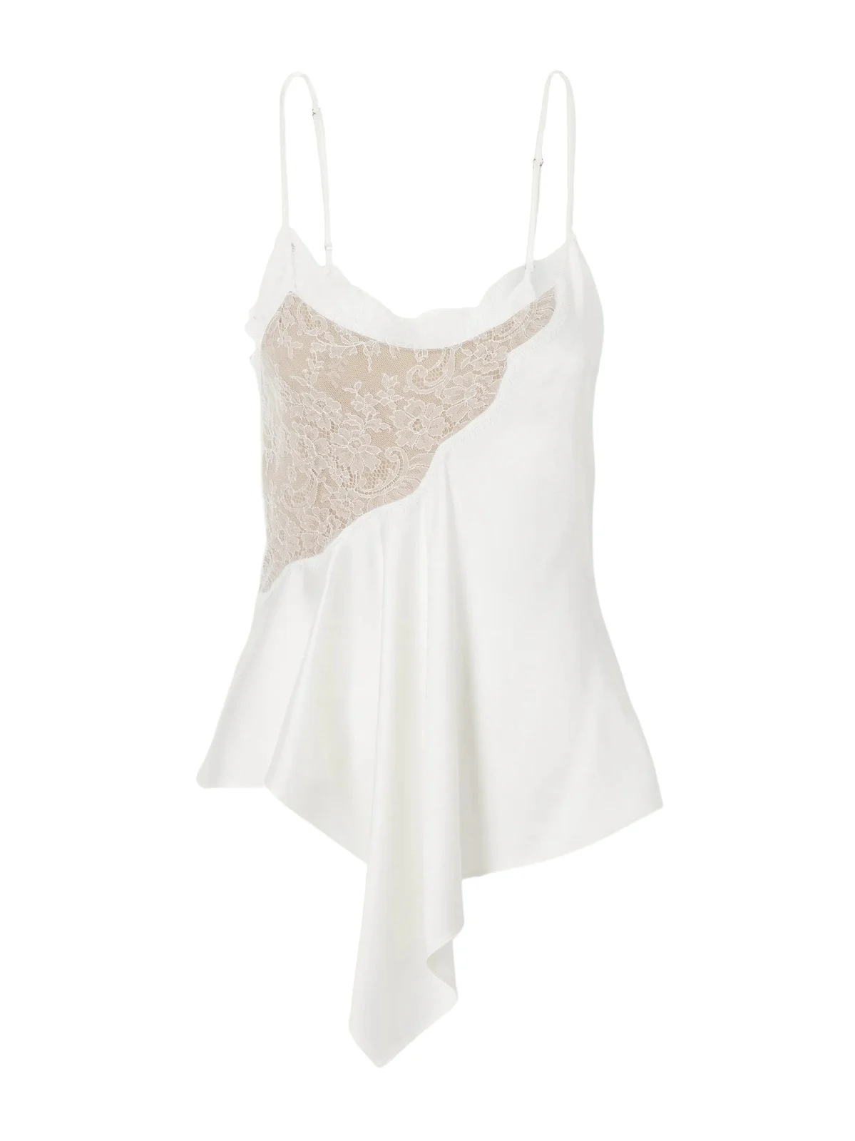 Lace-trimmed Satin Cami