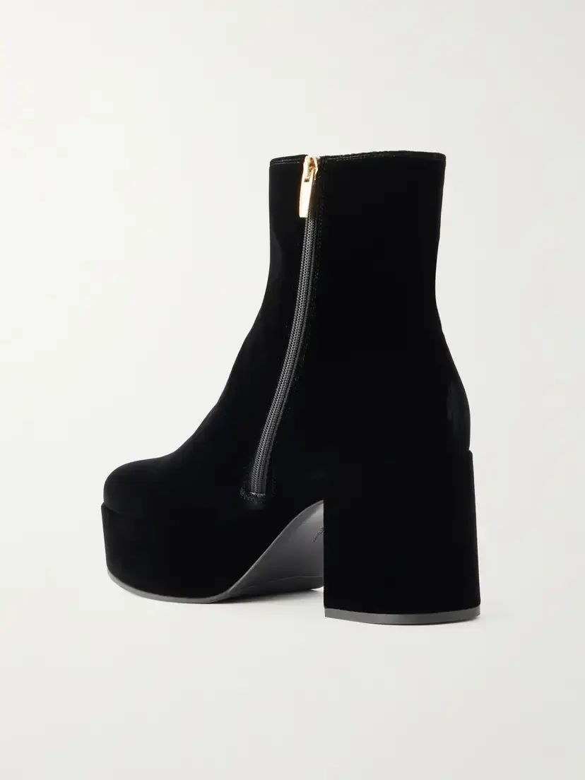 Gianvito Rossi Sally 75 Velvet Ankle Boots | Thumbnail 3 Gianvito Rossi Sally 75 Velvet Ankle Boots | Thumbnail 3