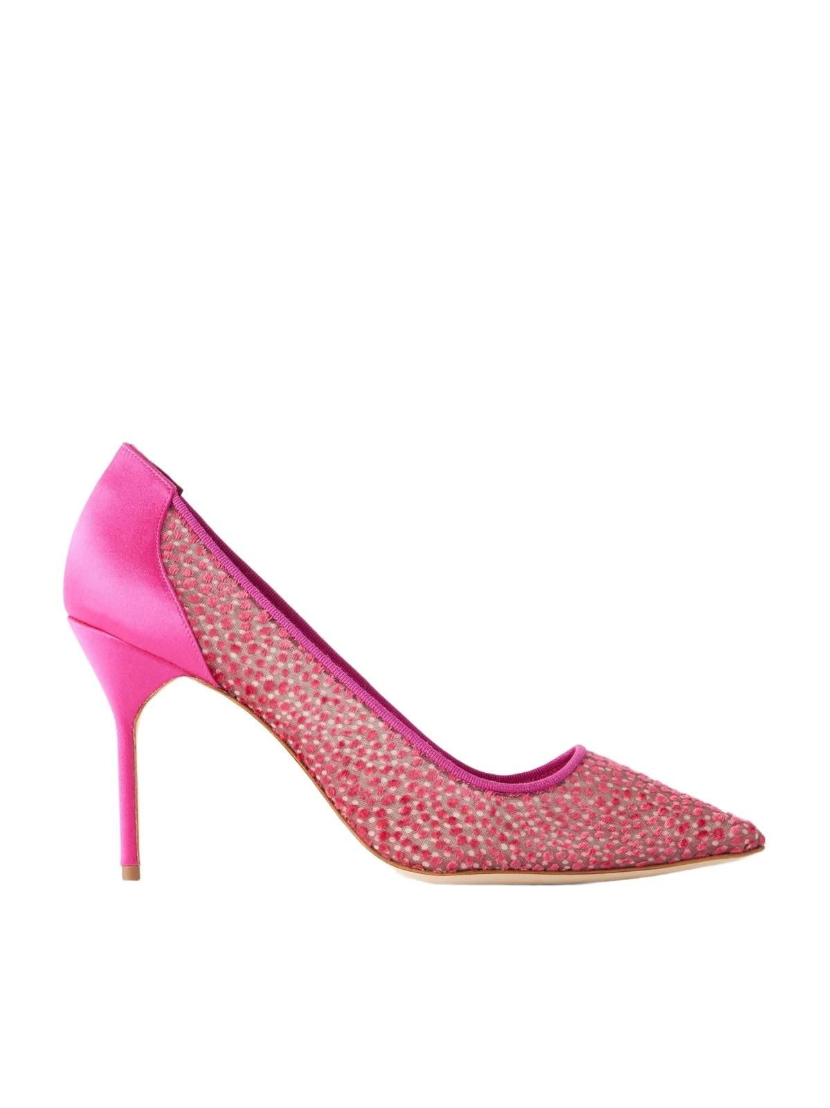 Bb 90 Embellished Satin-trimmed Tulle Pumps Bb 90 Embellished Satin-trimmed Tulle Pumps