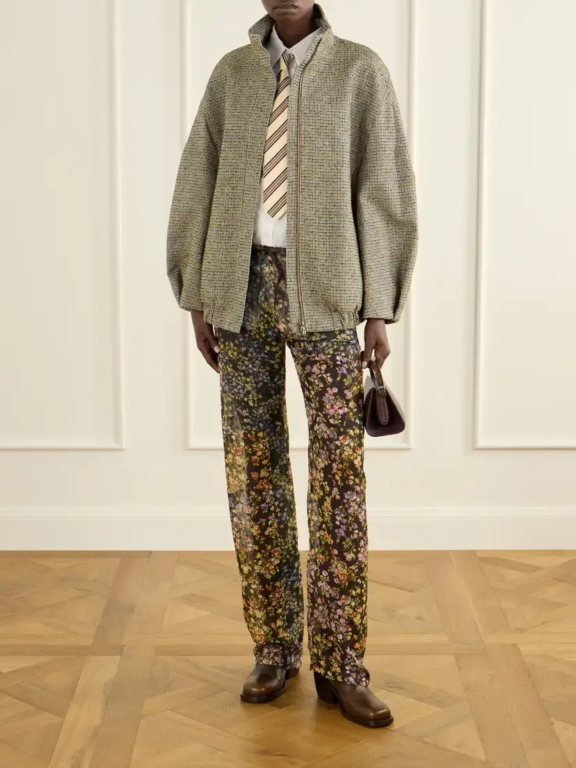 Dries Van Noten Checked Bouclé Jacket | Thumbnail 2 Dries Van Noten Checked Bouclé Jacket | Thumbnail 2