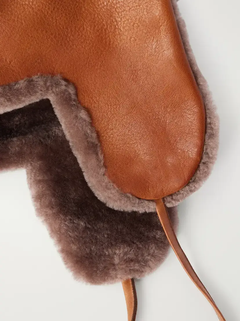 Gabriela Hearst Karina Leather And Shearling Trapper Hat | Thumbnail 3 Gabriela Hearst Karina Leather And Shearling Trapper Hat | Thumbnail 3