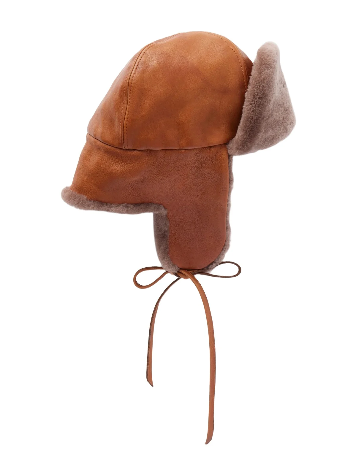 Karina Leather And Shearling Trapper Hat Karina Leather And Shearling Trapper Hat