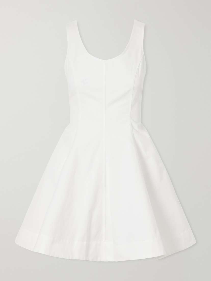 Brandon Maxwell Poppy Cotton-poplin Mini Dress