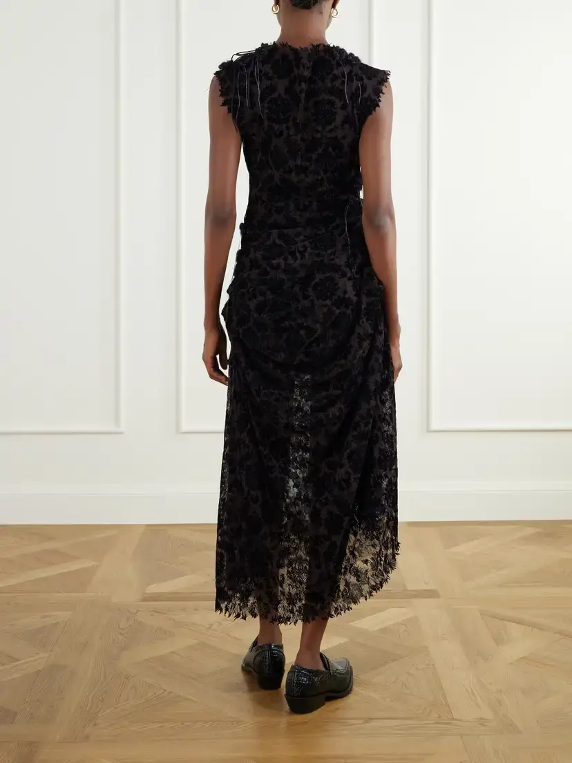 Pauline Dujancourt Najia Asymmetric Lace Midi Dress | Thumbnail 4 Pauline Dujancourt Najia Asymmetric Lace Midi Dress | Thumbnail 4