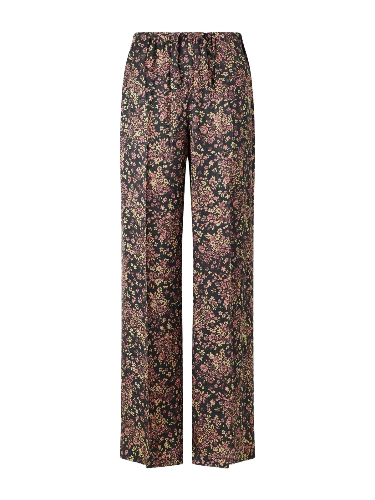 Floral-print Crepe Straight-leg Pants