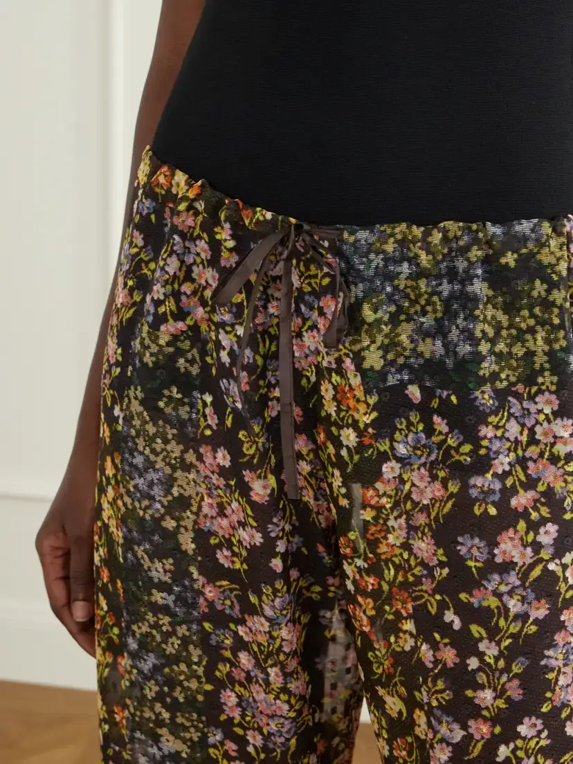 Dries Van Noten Floral-print Fil Coupé Organza Straight-leg Pants | Thumbnail 5 Dries Van Noten Floral-print Fil Coupé Organza Straight-leg Pants | Thumbnail 5