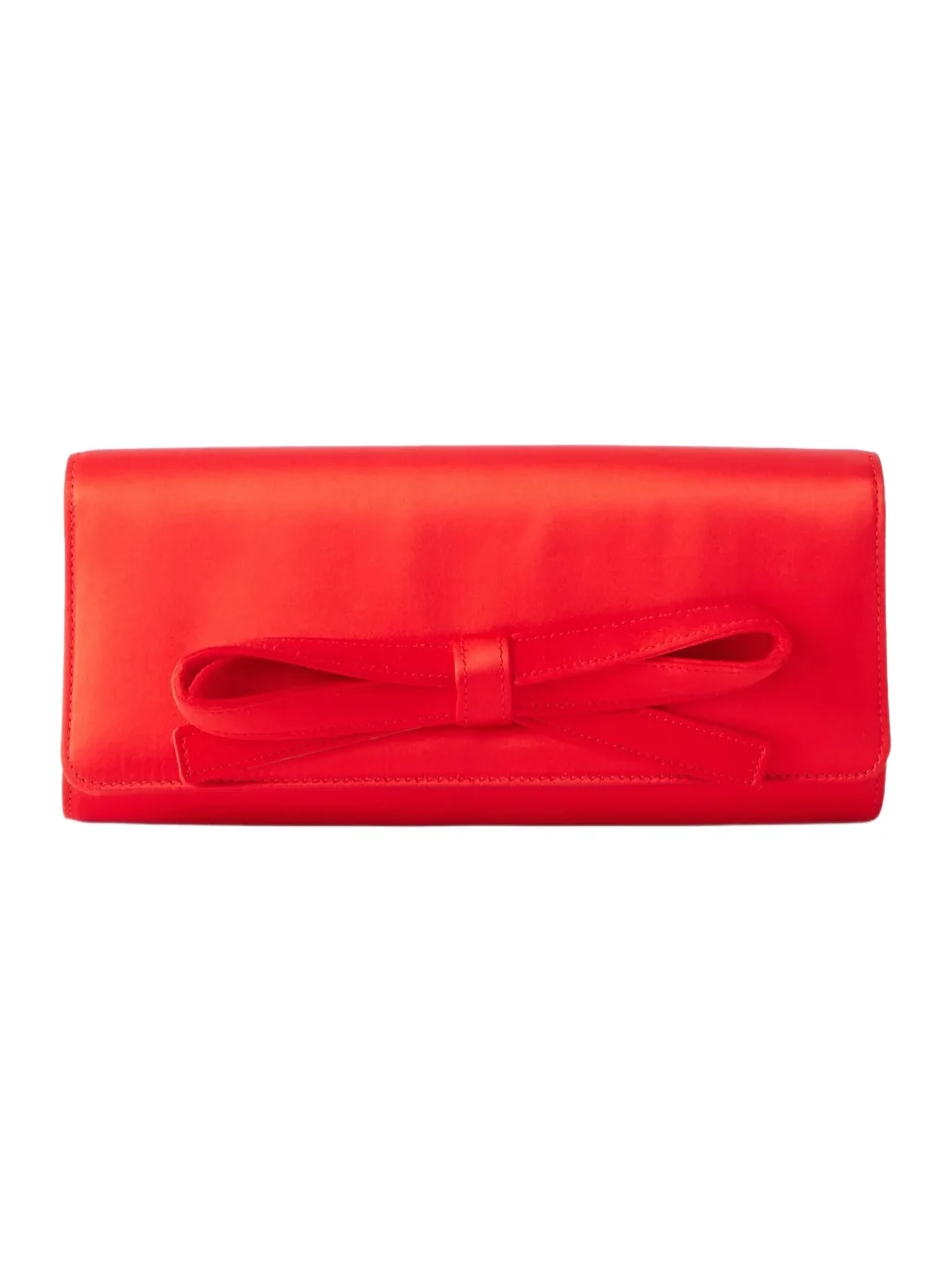Carolina Herrera Margaret Ribbon-detailed Satin Clutch