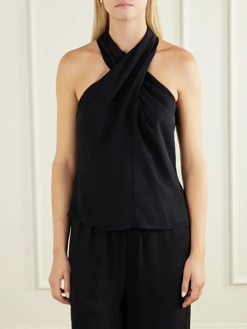 Theory Crepe Halterneck Top | Thumbnail 3