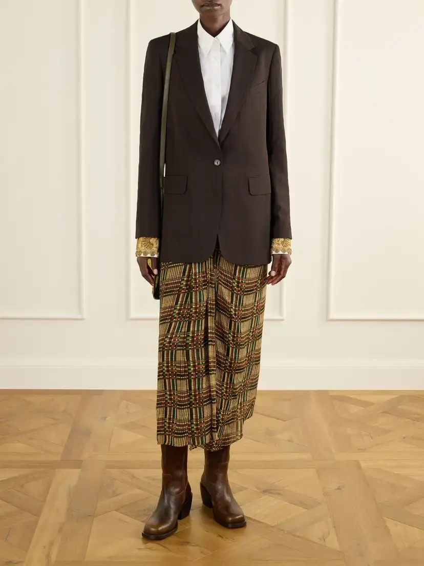 Dries Van Noten Striped Crepe Blazer | Thumbnail 2