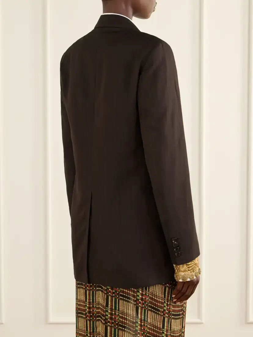 Dries Van Noten Striped Crepe Blazer | Thumbnail 4