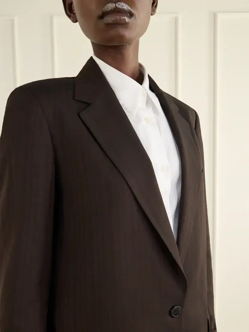 Dries Van Noten Striped Crepe Blazer | Thumbnail 5