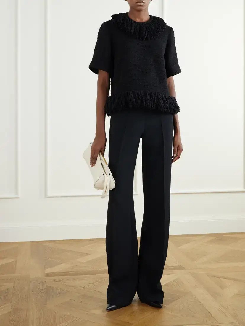 LIBEROWE Fringed Wool-blend Tweed Top | Thumbnail 2 LIBEROWE Fringed Wool-blend Tweed Top | Thumbnail 2