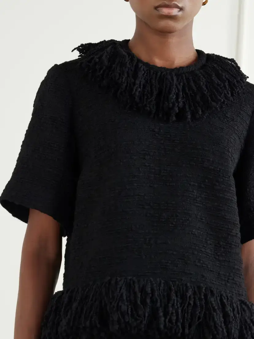 LIBEROWE Fringed Wool-blend Tweed Top | Thumbnail 4 LIBEROWE Fringed Wool-blend Tweed Top | Thumbnail 4
