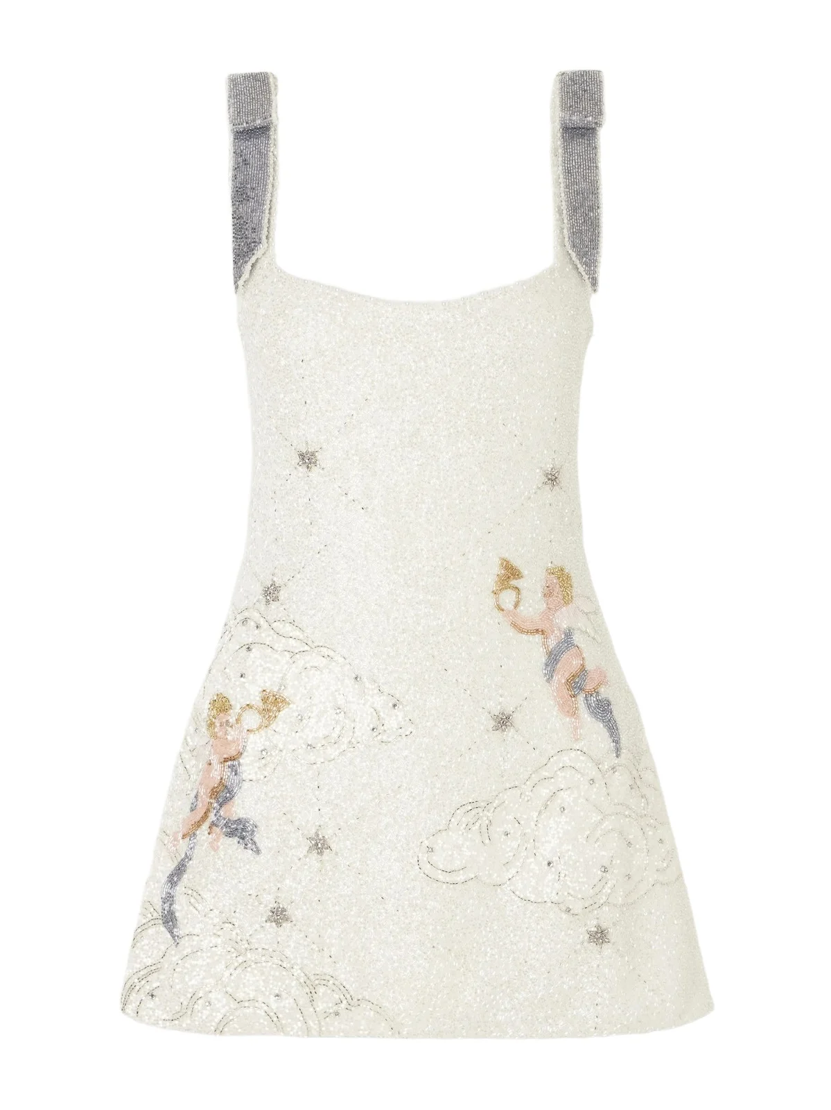 Cupid Embellished Tulle Mini Dress