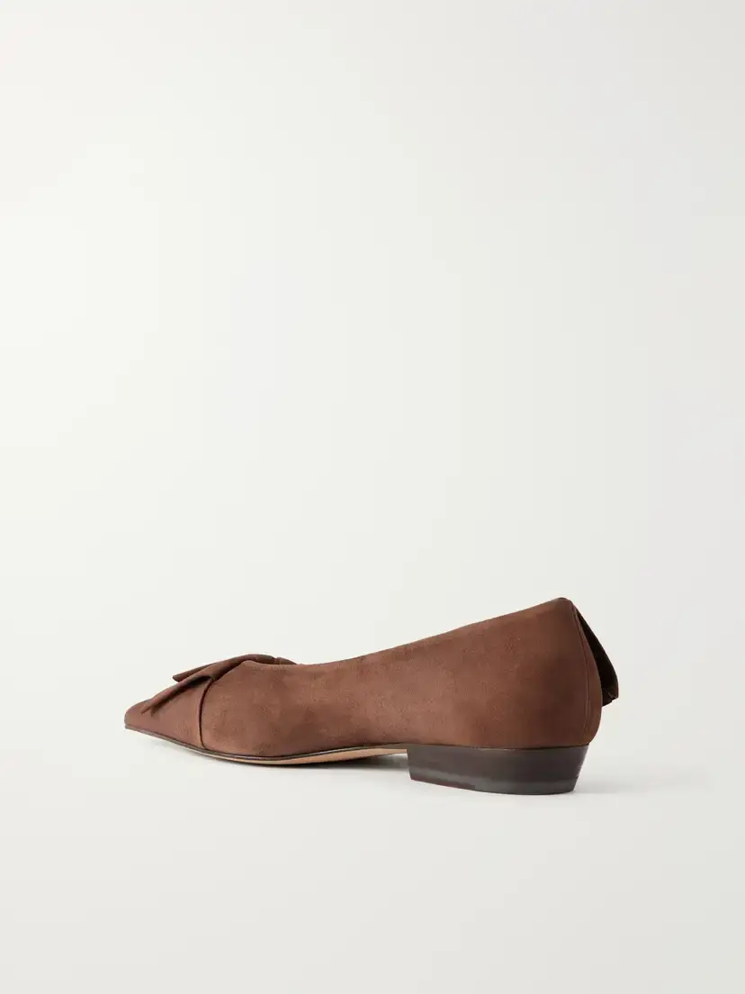 JW Anderson Ruffled Nubuck-trimmed Suede Ballet Flats | Thumbnail 3 JW Anderson Ruffled Nubuck-trimmed Suede Ballet Flats | Thumbnail 3