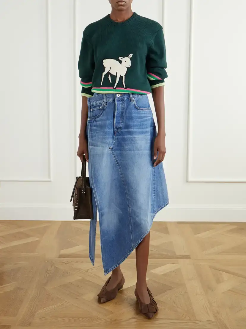 JW Anderson Ruffled Nubuck-trimmed Suede Ballet Flats | Thumbnail 4 JW Anderson Ruffled Nubuck-trimmed Suede Ballet Flats | Thumbnail 4
