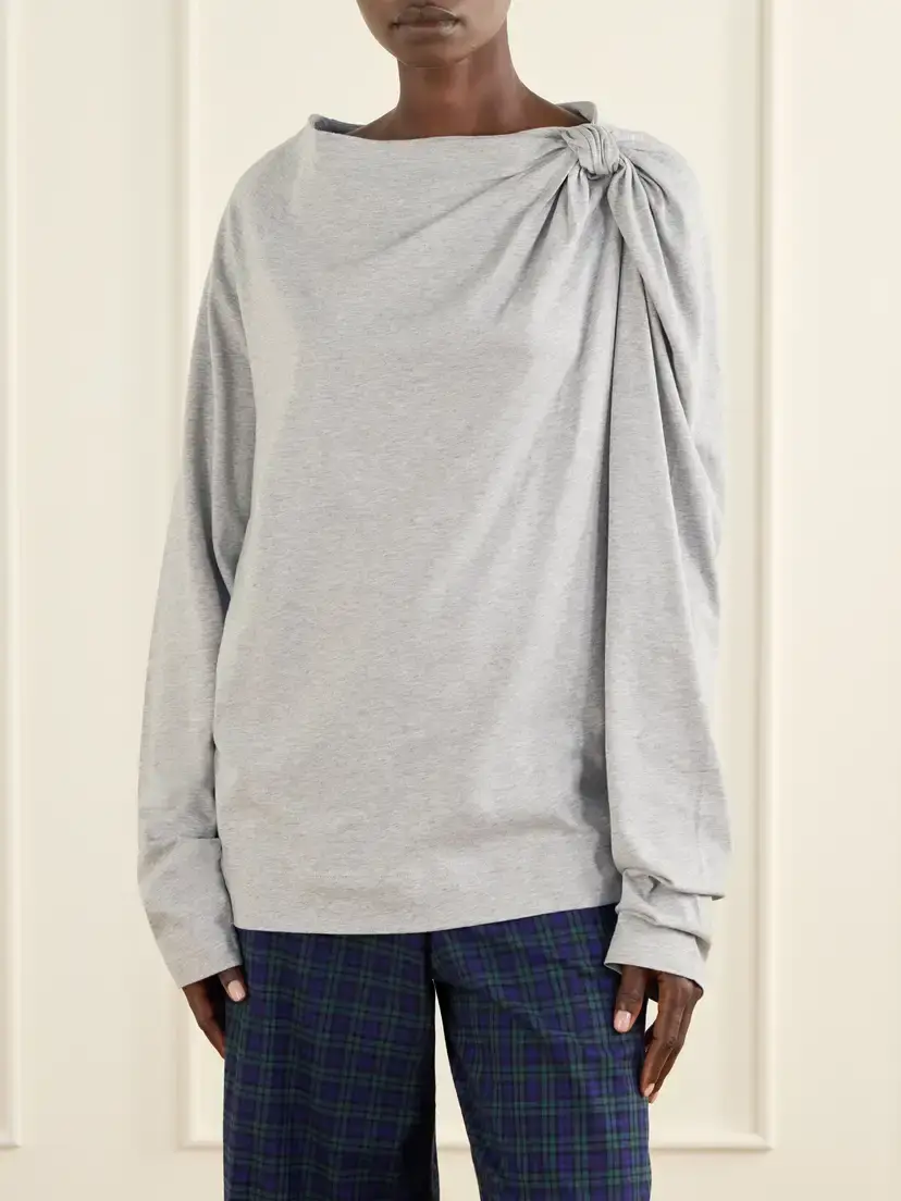 Dries Van Noten Gathered Cotton-jersey T-shirt | Thumbnail 3 Dries Van Noten Gathered Cotton-jersey T-shirt | Thumbnail 3