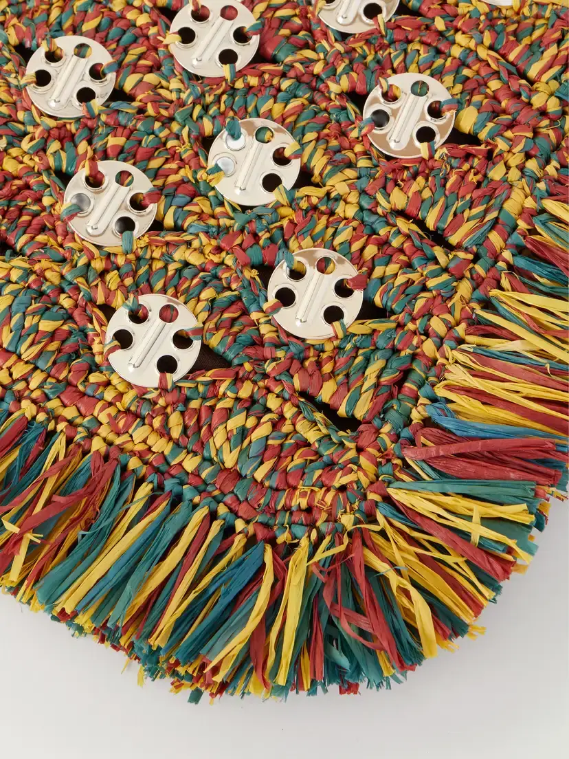 Rabanne Leather-trimmed Fringed Woven Raffia Clutch | Thumbnail 5 Rabanne Leather-trimmed Fringed Woven Raffia Clutch | Thumbnail 5
